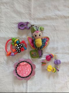 Crib stroller toys and rattles take all
