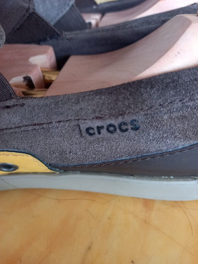crocs with suede