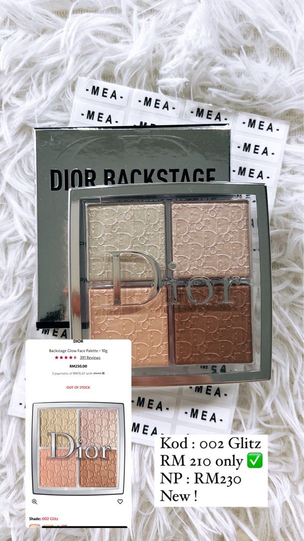 DIOR Backstage Glow Face Palette, Beauty & Personal Care, Face, Makeup ...