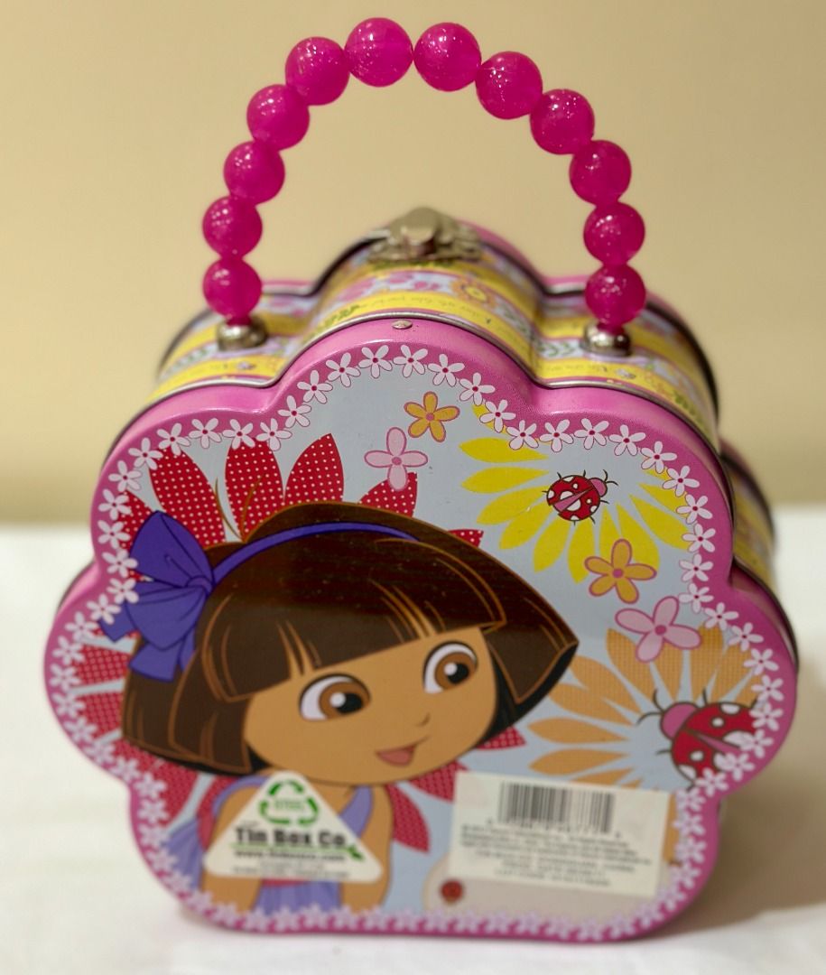 DORA THE EXPLORER COLLECTOR TIN CAN / LUNCH BOX / CARRY ALL CASE W ...