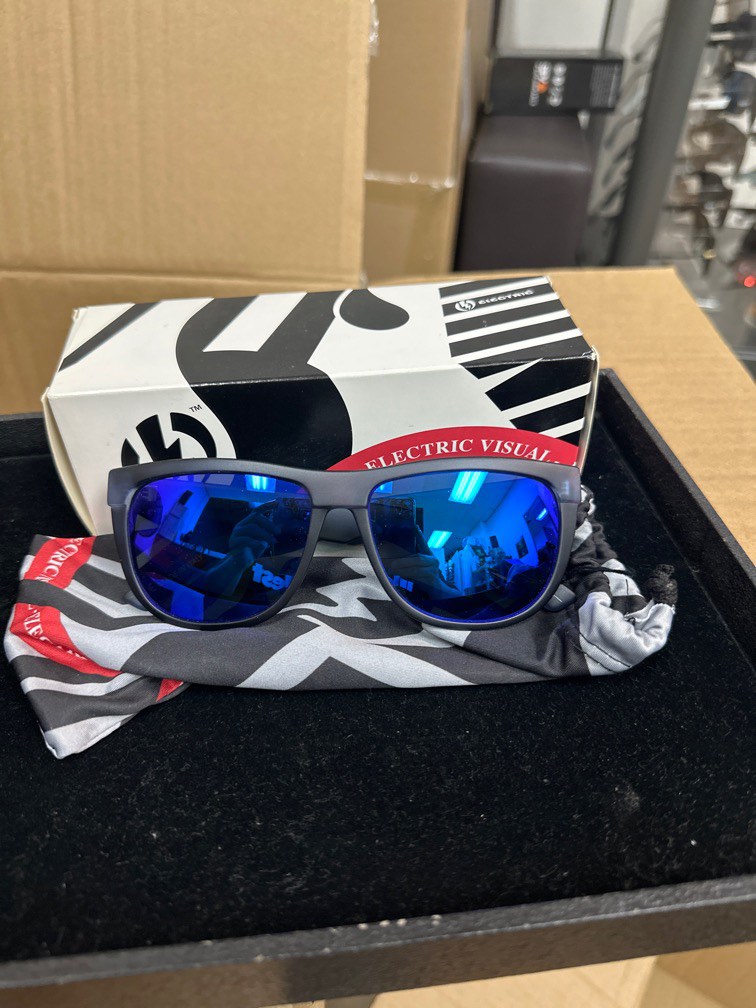 Electric visual flipside SUNGLASS matte black ultramarine blue