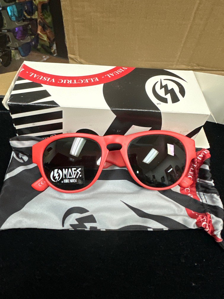 Electric visual mags SUNGLASS matte red grey
