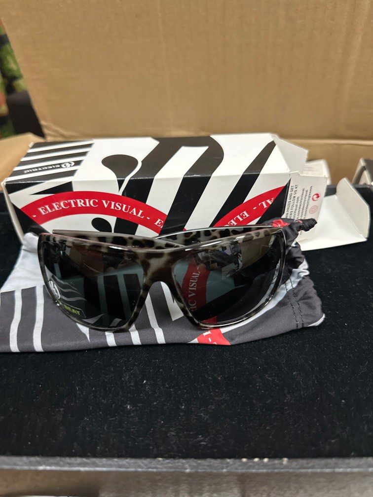 Electric visual SUNGLASS big beat mcqueen grey leopard Men s Fashion Watches Accessories Sunglasses Eyewear on Carousell