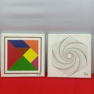 *F255 Canvas Signed Real Artwork painting 8"x8" from the UK for 395 each