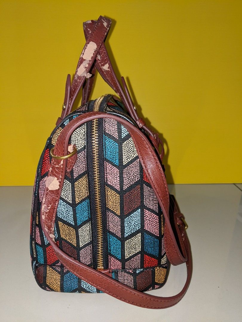 Fossil rachel hotsell satchel black multi