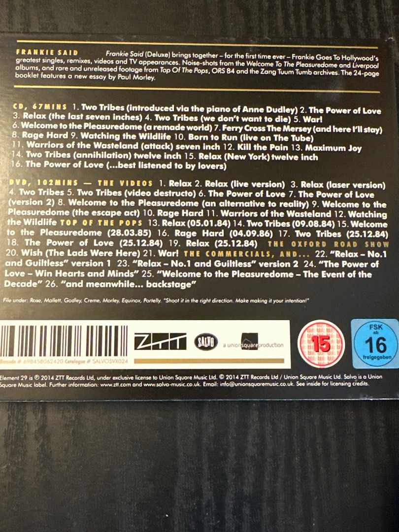 Frankie Goes to Hollywood 80年代 Disco 1) Frankie Said CD+ DVD ; 2) Sex ...