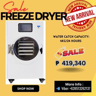 Freeze dryer Water Catch capacity: 4kg/24 hours