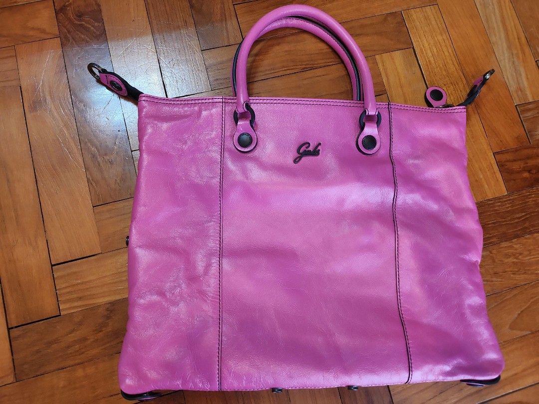 Gabs pink 3 way tote bag calf leather