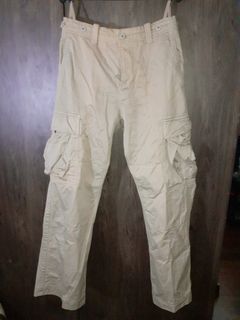 GAP Mens Khaki Cargo Denim Pants / Brand New / Heavy Duty Thick / Size 34 x 30