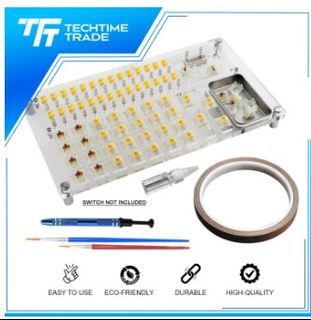 Gigaware Switch Tester Lubing Kit | Maintenance and Repair of Mechanical Keyboard Shaft Plate Cleaning and Lubrication | 28 Key | MX Box Key Switch Acrylic Switch Tester Kit