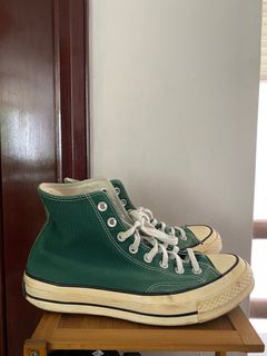 Mens green on sale converse trainers