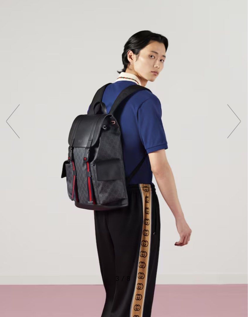 Gg black backpack top