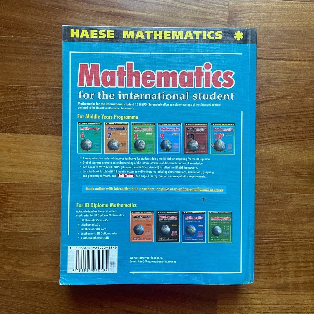 Haese Math Haese Mathematics 10E MYP 5 (Extended) textbook for the international ...