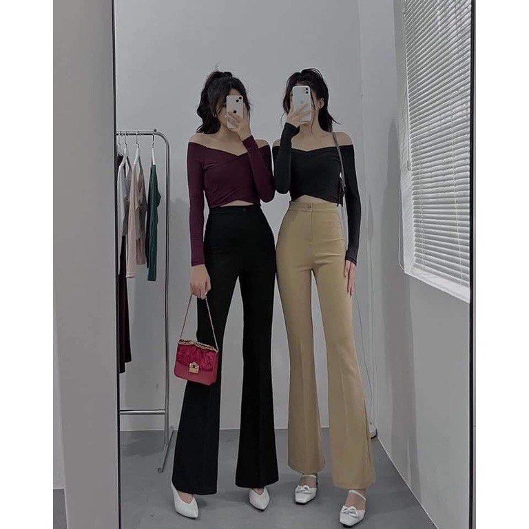 High Waist Flated Pants, Women's Fashion, Bottoms, Other Bottoms on  Carousell