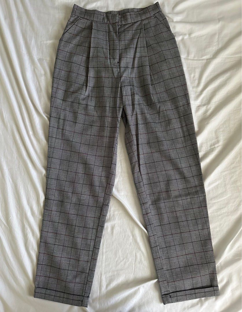 H M Checkered Pants Women s Fashion Bottoms Other Bottoms on