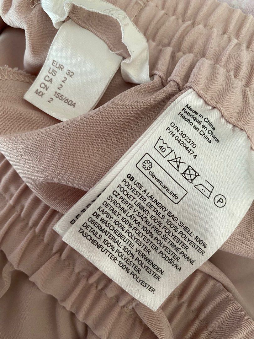 H M Rosegold Pink Tie Pants Women s Fashion Bottoms Other