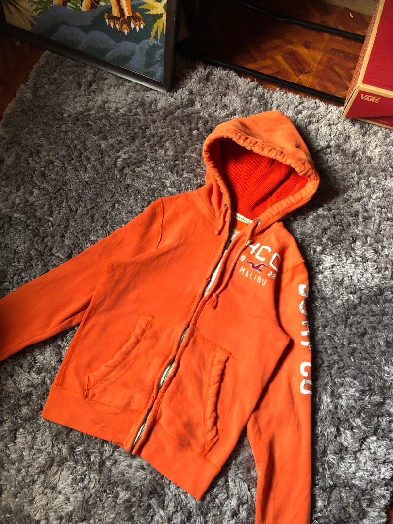 Orange store hollister hoodie