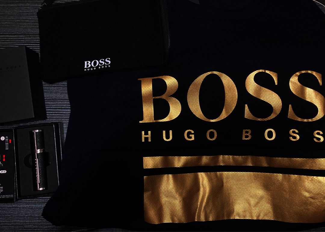 Hugo boss sales sweatshirt gold