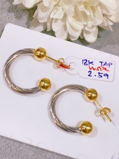 K18 Chariol in 2tone Earrings