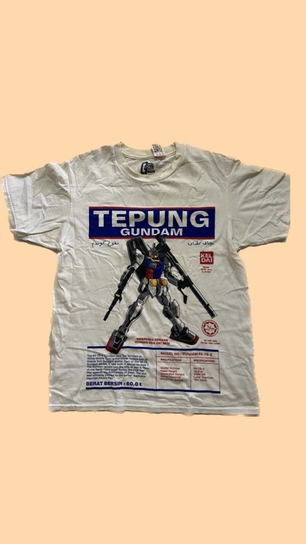 KELDAI TEPUNG GUNDAM, Men's Fashion, Tops \u0026 Sets, Tshirts \u0026 Polo Shirts on  Carousell