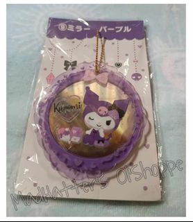 Kuromi Purple Lolita Acrylic Mirror Bag Charm