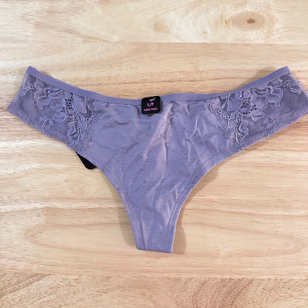La senza pink lace thong tanga panties S, Women's Fashion, New  Undergarments & Loungewear on Carousell