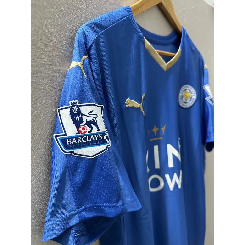 Leicester City EPL Champions Vardy Mahrez Kante 15-16 season retro