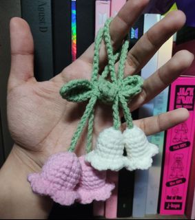 Lily of the Valley Amigurumi [ handmade crochet keychain ]