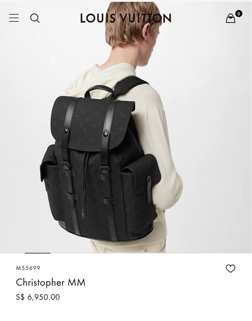 Louis Vuitton Christopher MM Backpack Luxury Bags Wallets on Carousell