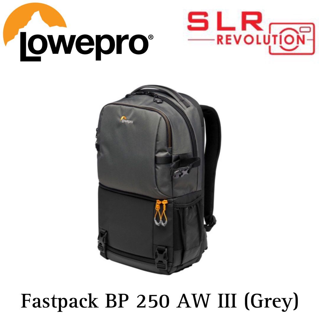 LOWEPRO Fastpack BP 250 AW III Grey Photography Photography Accessories Camera Bags Carriers on Carousell