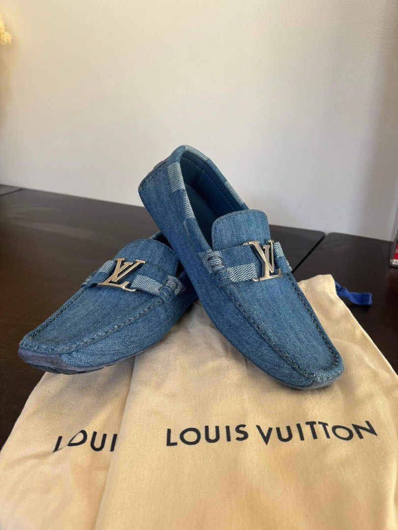 Louis vuitton denim loafers online