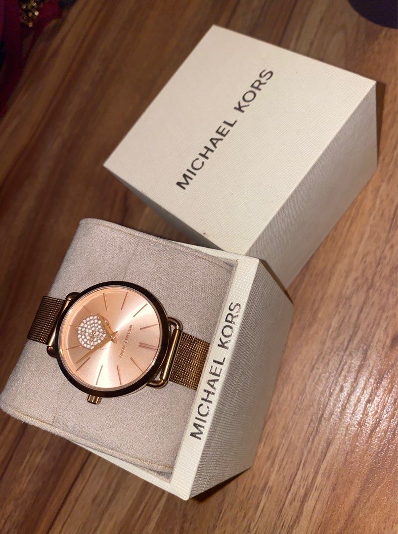 Michael kors portia rose gold watch top