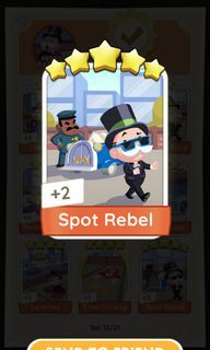 Monopoly Go 5 Star Sticker: Spot Rebel