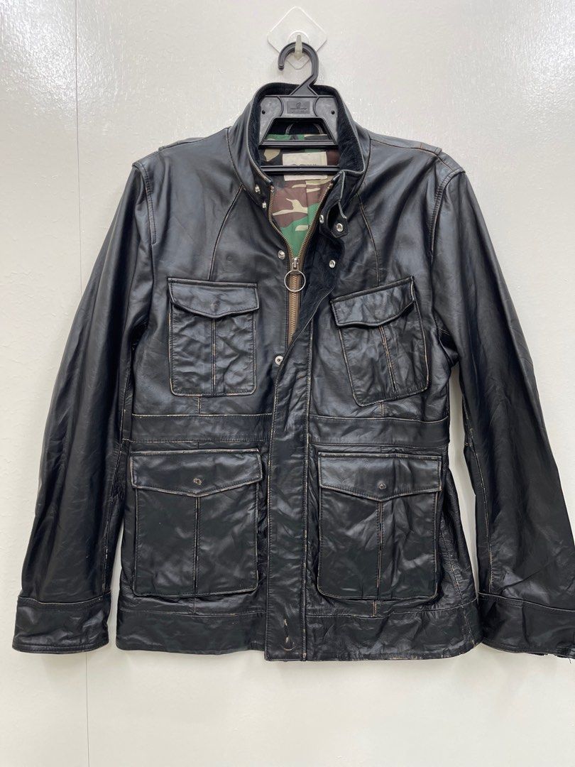 Morgan Homme Leather Rotor motor Jacket Men s Fashion Coats Jackets and Outerwear on Carousell