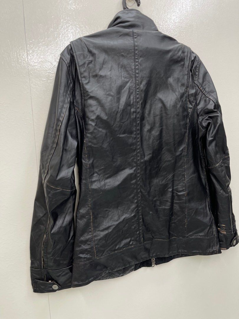 Morgan Homme Leather Rotor motor Jacket Men s Fashion Coats Jackets and Outerwear on Carousell