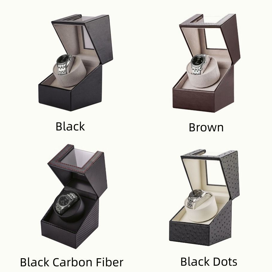Motor Shaker Watch Winder Holder Display Automatic Mechanical Watch Wood Box