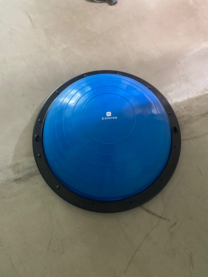 Move out sale Yoga Fitness Balance bosu ball Station Decathlon domyos Sports Equipment Exercise Fitness Cardio Fitness Machines on Carousell