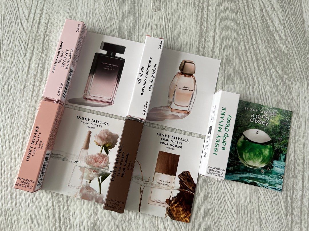 narciso rodriguez for her forever all of me Issey Miyake L EAU D ISSEY peony vetyver a drop d Issey 0.8 ml sample