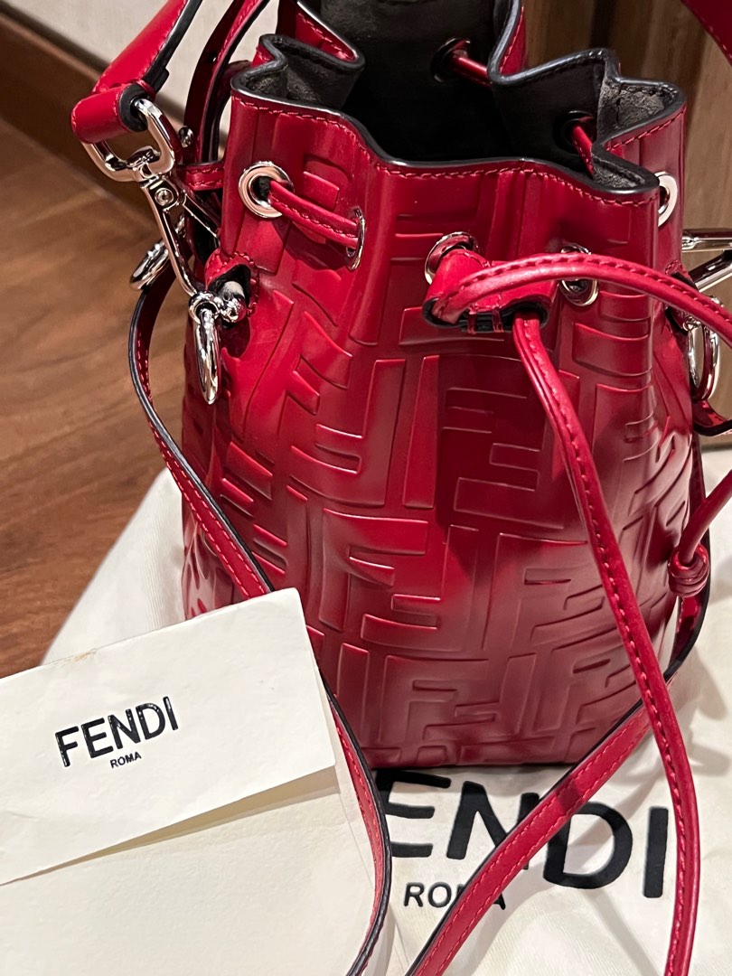Fendi bucket bag red new arrivals