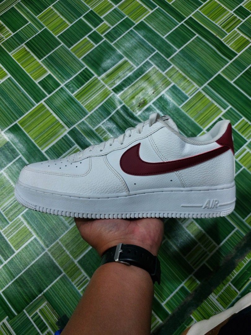 Nike AF1 Air Force 1 07 White Team Red Men s Classic Casual Shoes 12 US Men s Fashion Footwear Sneakers on Carousell