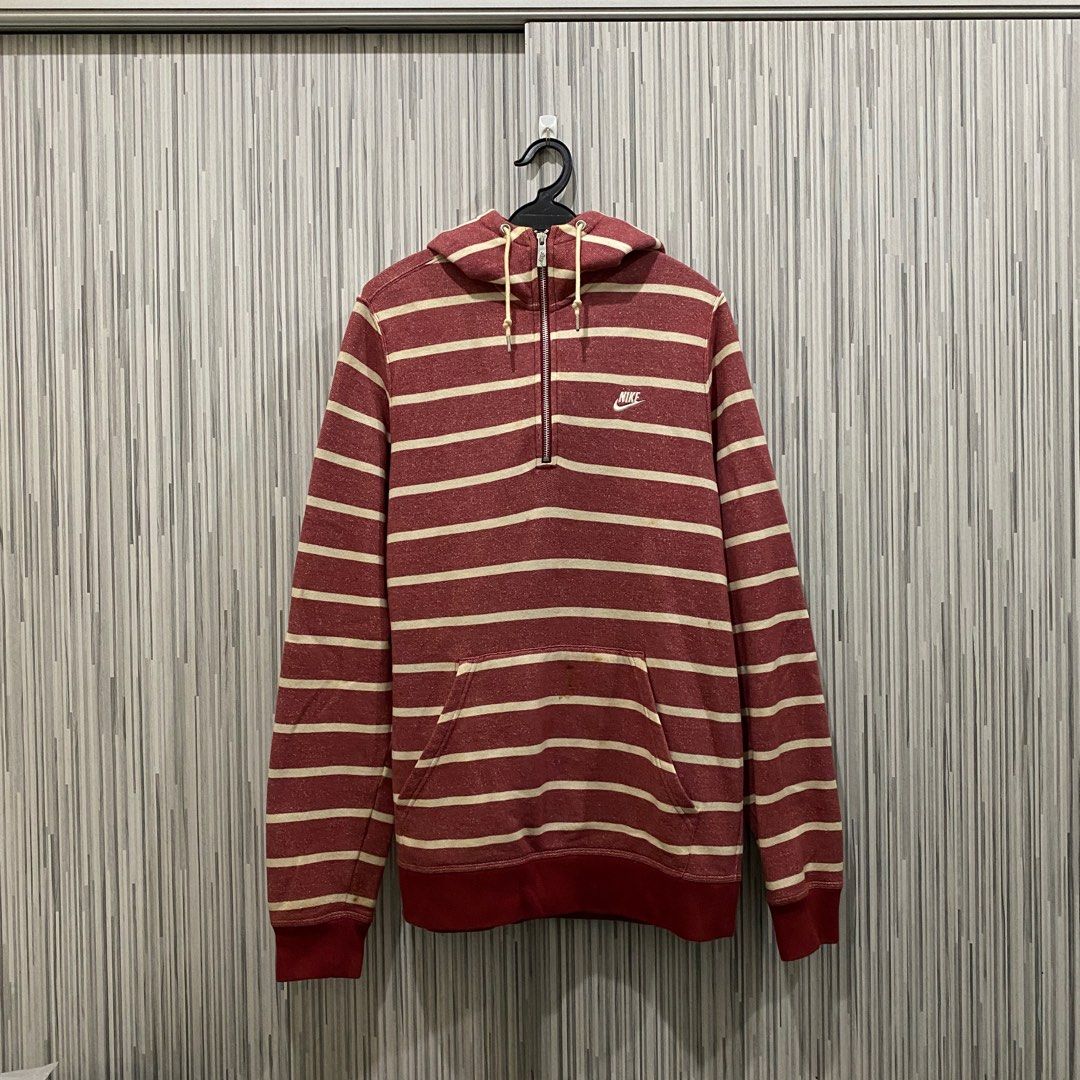 Nike stripe half zip store