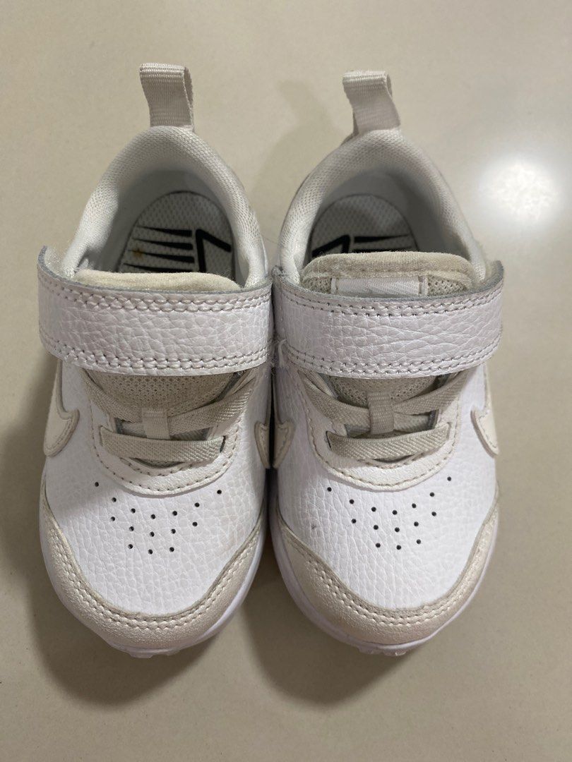 White leather kids shoes store