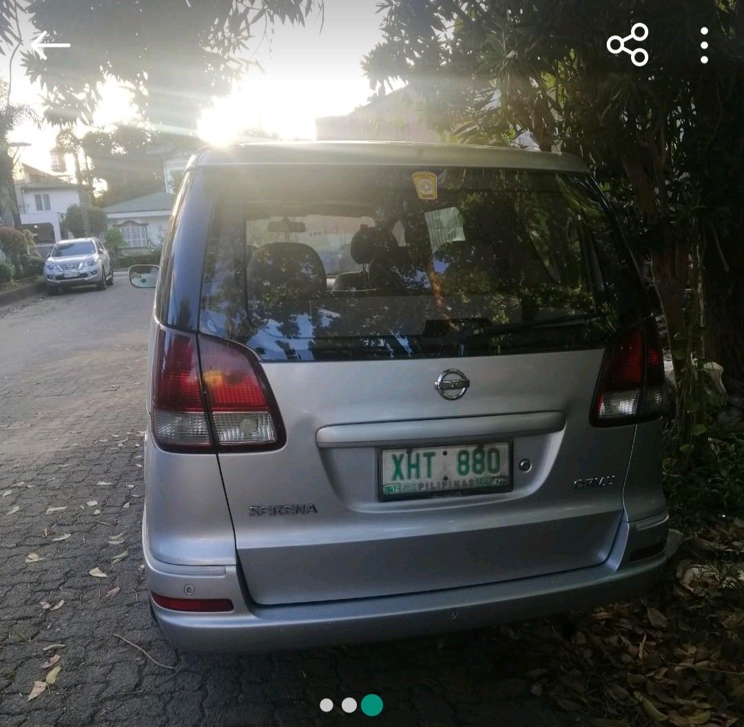 Nissan Serena RV Manual (Category: Used Cars) located in Quezon City. Submitted by dtzee (Listing ID 1288303956, Image 3). Description: First owned 8 seater manual transmission The unit location is along Marcos highway, near SM Masinag PM for details negotiable.