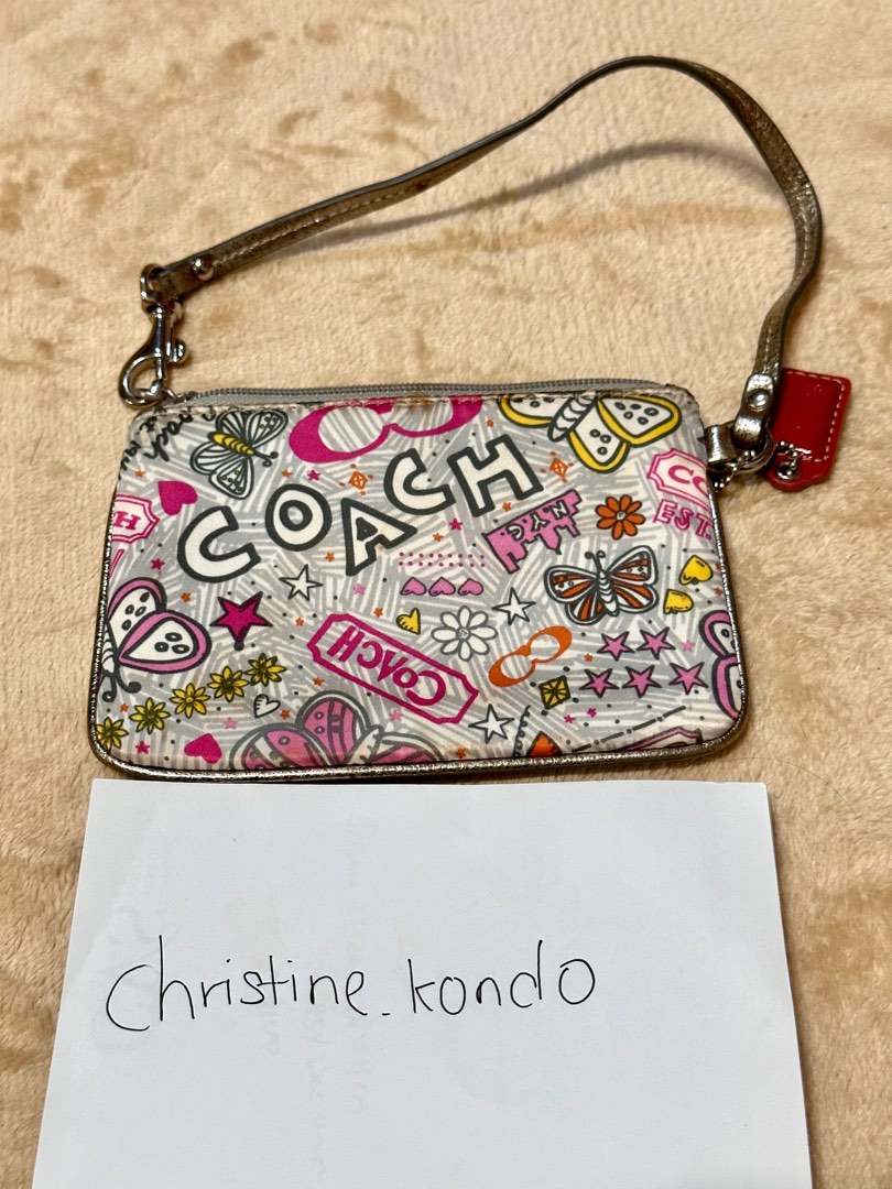 Coach online graffiti wristlet