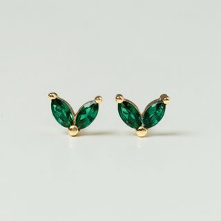 Ottava Emerald Stud Earrings
