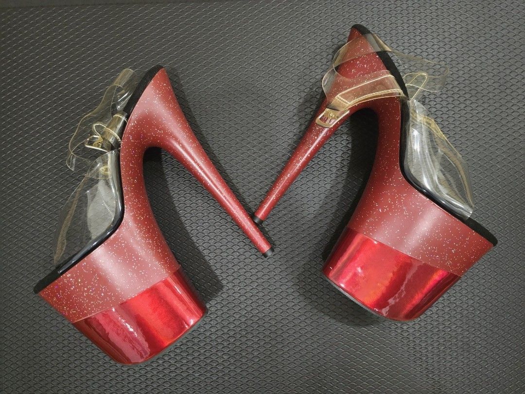 Red glitter pleasers on sale