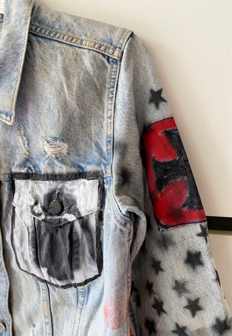 Punk rock denim store jacket