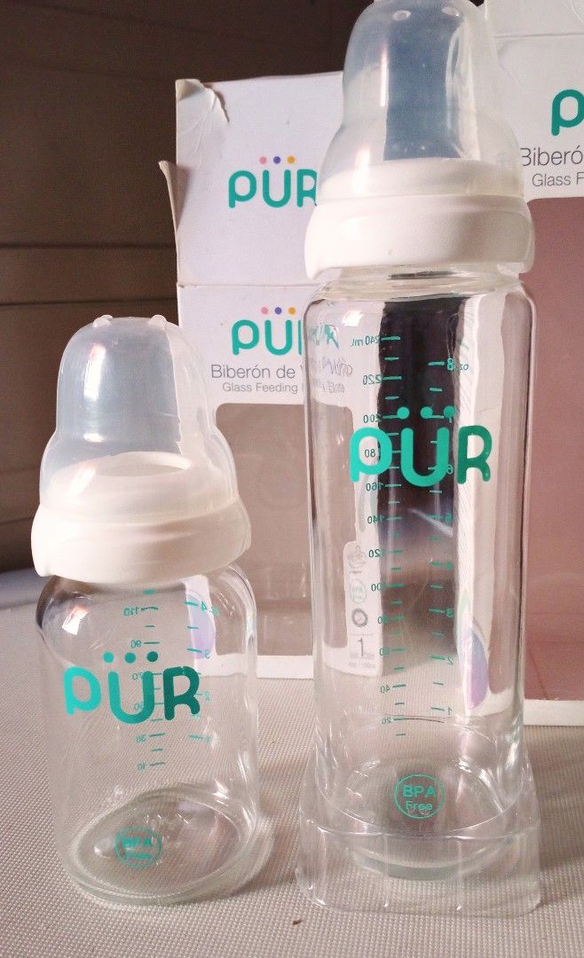 Pur glass feeding bottle sale