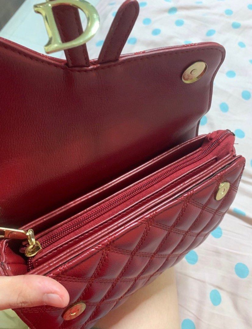 Red cross body bag