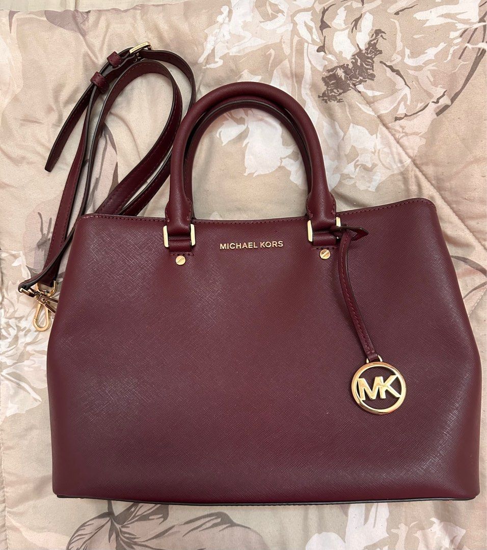 Maroon michael kors 2025 purse
